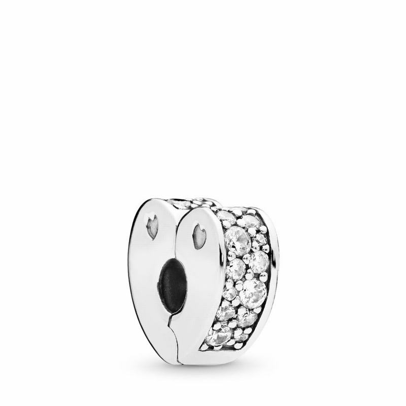 Pandora Australia Sparkling Arcs of Love Clip Charm - Sterling Silver | TDVERL680